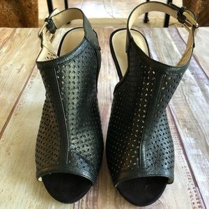 Nine west black slingback heels